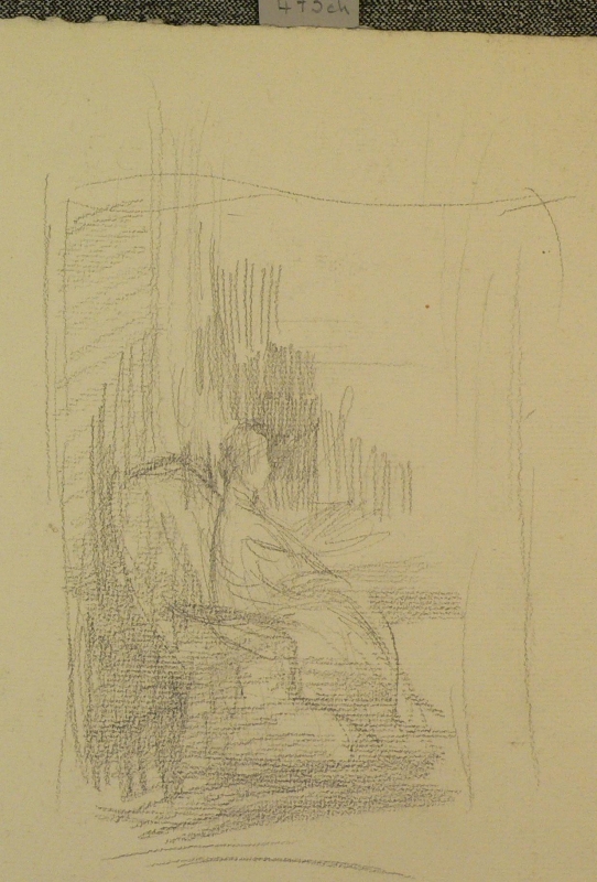473 ch sketch for a painting of a seated lady
